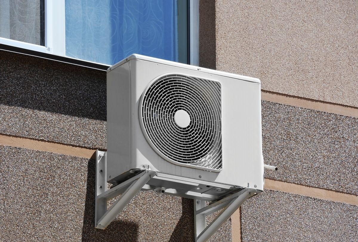 HVAC air conditioning and ventilation systems on wall